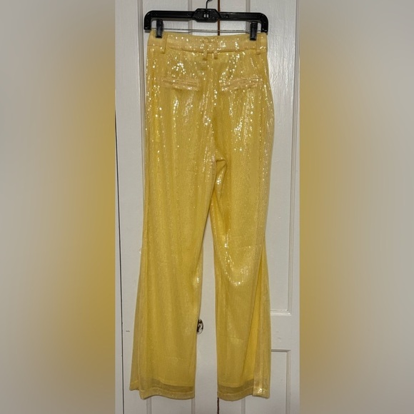 STAUD Sequined Luisa Pants in Yellow - Picture 9 of 13